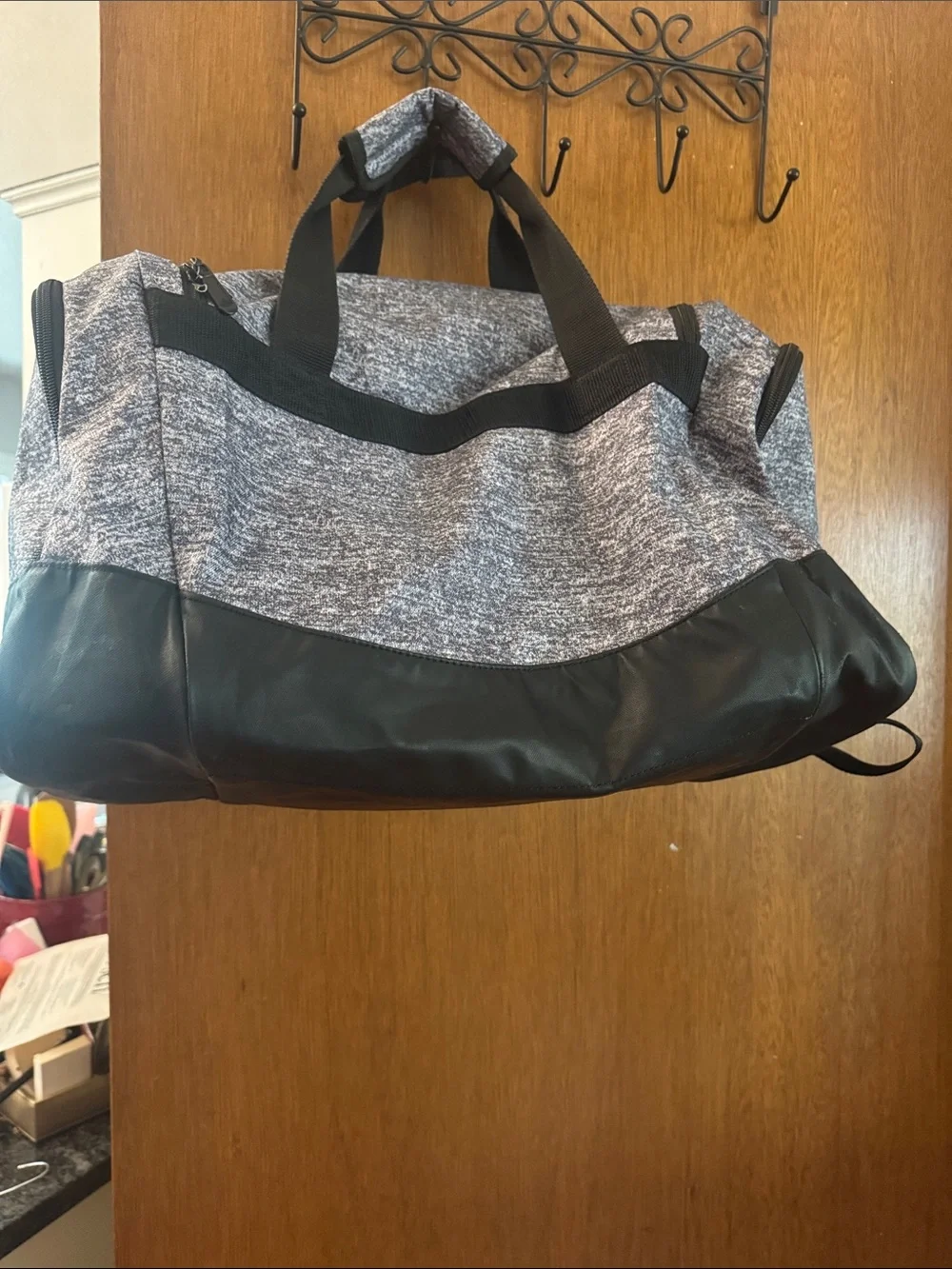 adidas Gray & Black Athletic Duffel Bag